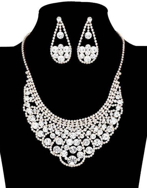 Load image into Gallery viewer, Bubble Stone Cluster Rhinestone Necklace by Madeline Love
