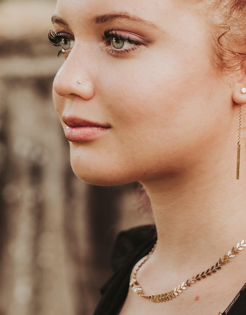 Load image into Gallery viewer, Gold Chevron Choker by Salt and Sparkle
