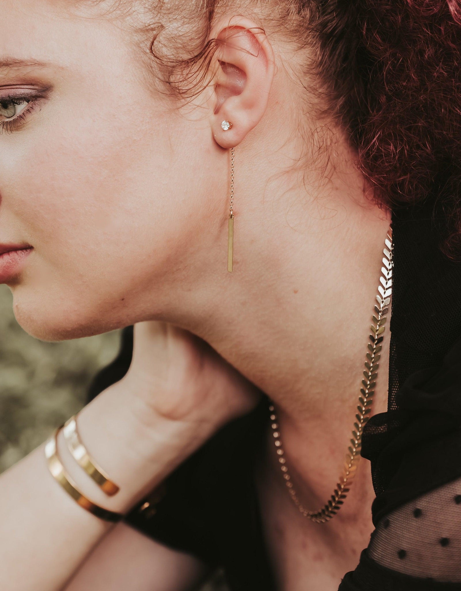 Gold Chevron Choker by Salt and Sparkle