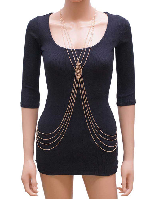 Load image into Gallery viewer, Draped Metal Body Chain Necklace by Madeline Love
