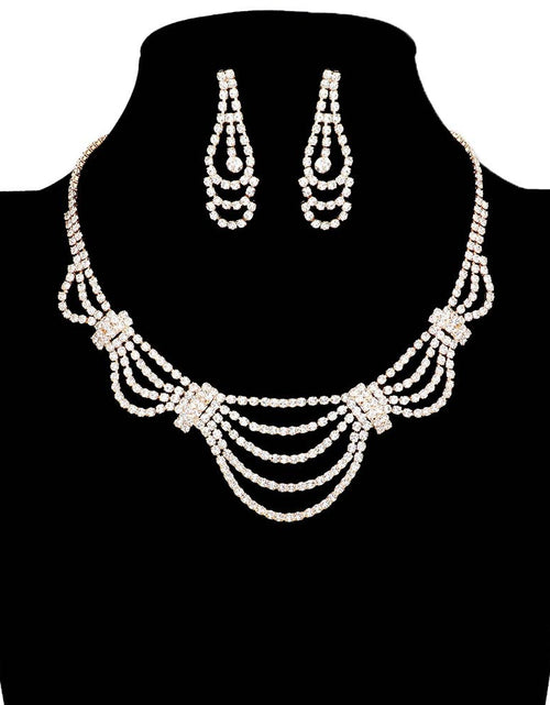 Load image into Gallery viewer, Draped Rhinestone Necklace by Madeline Love
