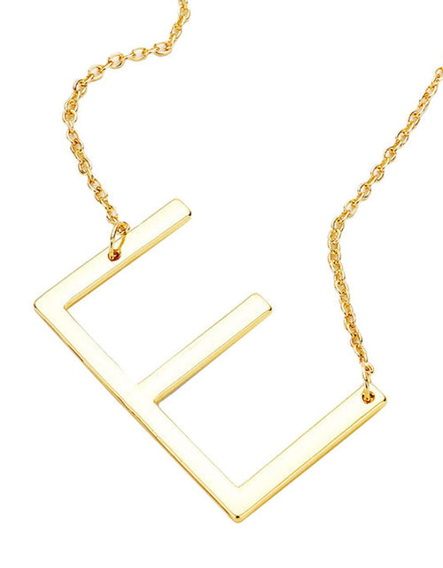 Load image into Gallery viewer, E Monogram Metal Pendant Necklace by Madeline Love
