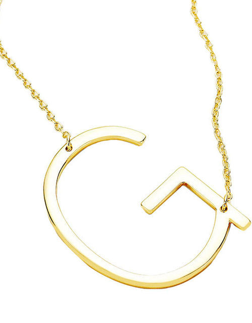 Load image into Gallery viewer, G  Monogram Metal Pendant Necklace by Madeline Love
