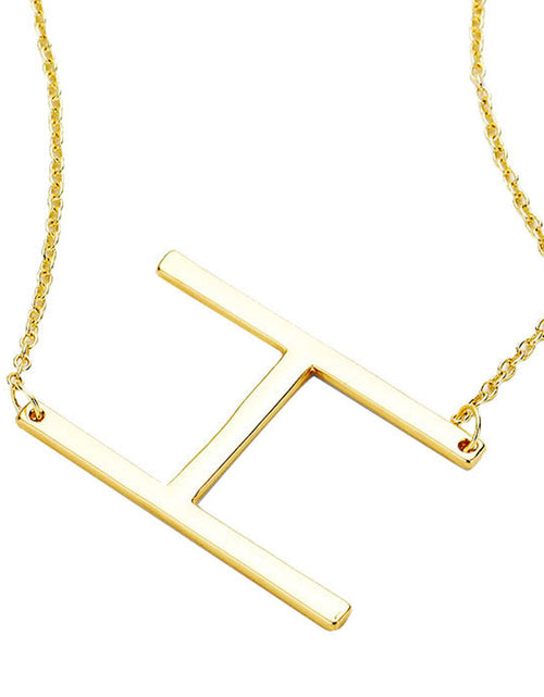 Load image into Gallery viewer, H Monogram Metal Pendant Necklace by Madeline Love
