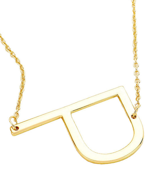 Load image into Gallery viewer, P Monogram Metal Pendant Necklace by Madeline Love
