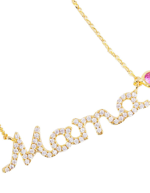 Load image into Gallery viewer, October Birthstone MAMA Message Pendant Necklace by Madeline Love
