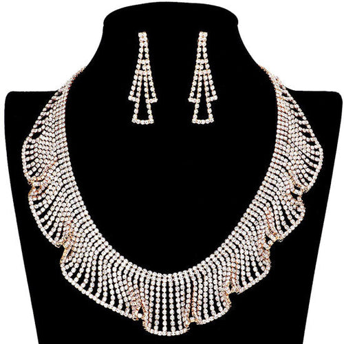 Load image into Gallery viewer, Rhinestone Crystal Bib Necklace by Madeline Love
