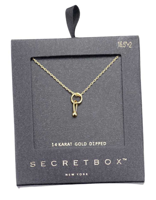 Load image into Gallery viewer, Secret Box 14K Gold Dipped Geometric Metal Pendant Necklace by Madeline Love
