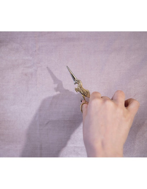 Load image into Gallery viewer, Golden Unicorn Mini Scissors | Embroidery Size 4" by The Bullish Store

