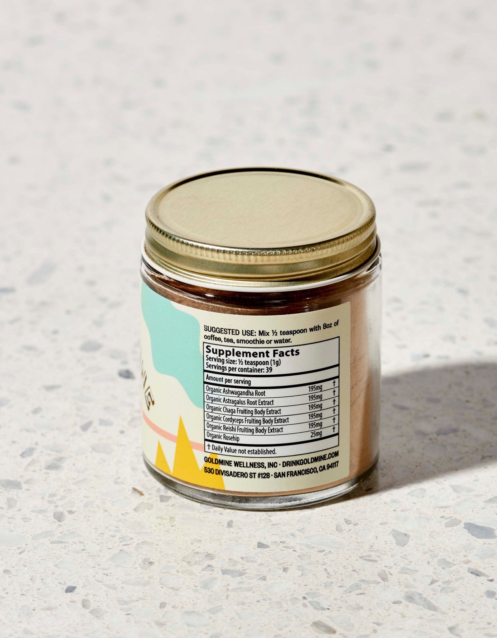 Adaptogen Stress Support Powder Jar by Goldmine Adaptogens
