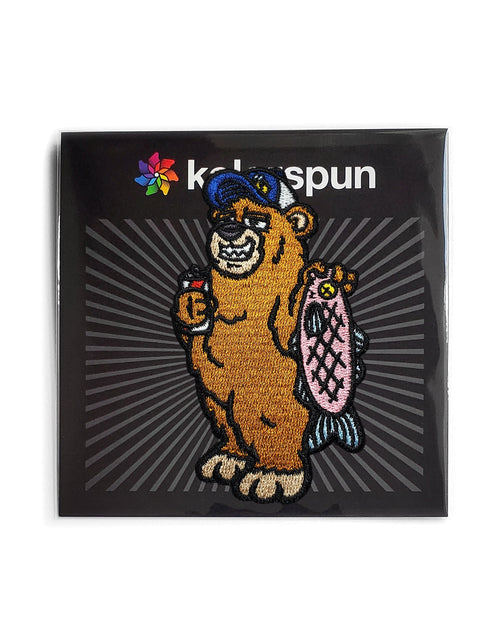 Load image into Gallery viewer, Gone Fishing Bear Patch by Kolorspun
