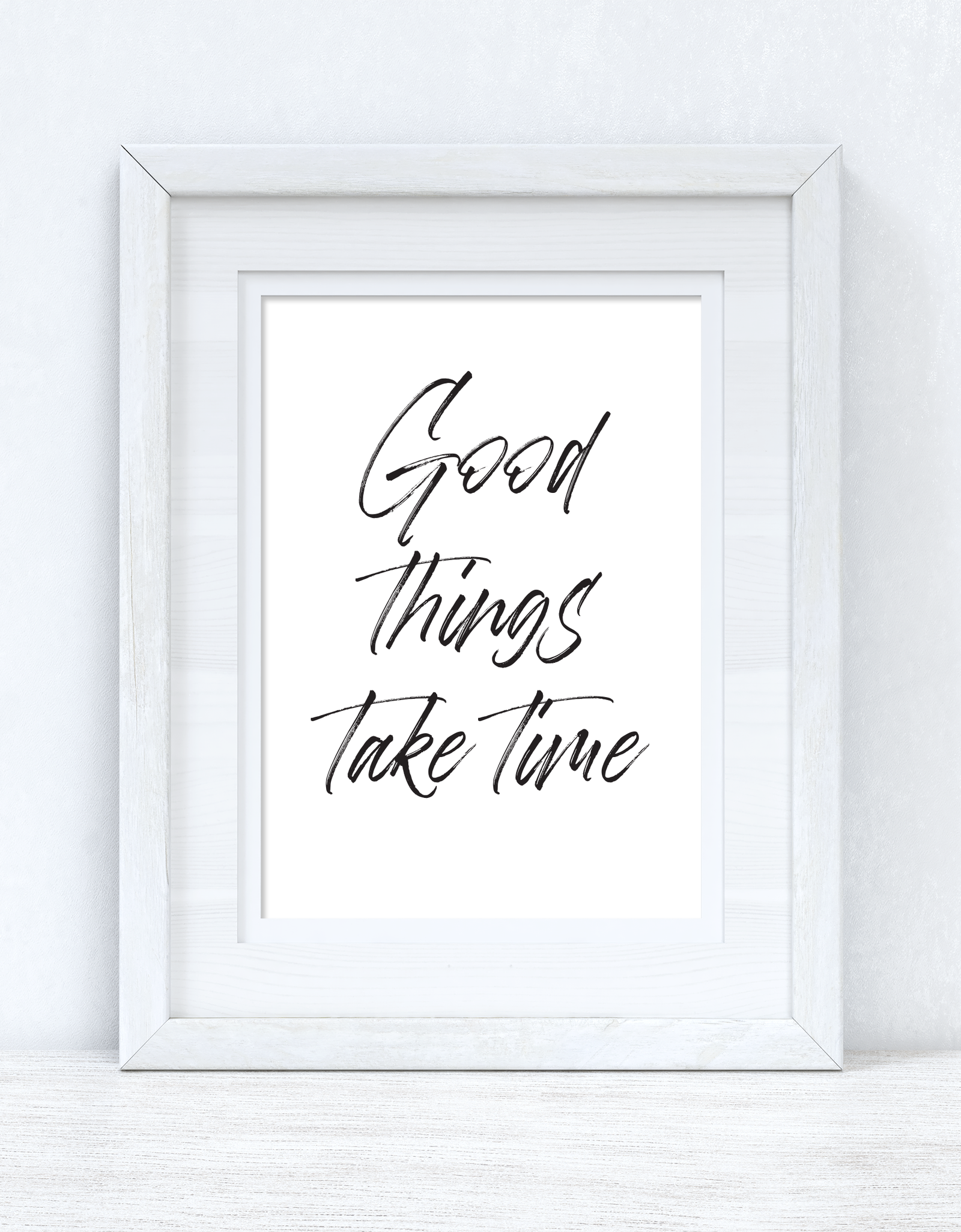 Good Things Take Time Brush Script Inspirational Wall Decor Quote Print by WinsterCreations™ Official Store