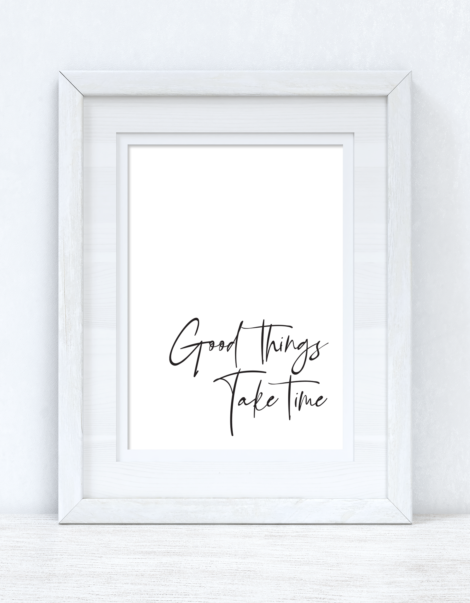 Good Things Take Time Fancy Inspirational Wall Decor Quote Print by WinsterCreations™ Official Store