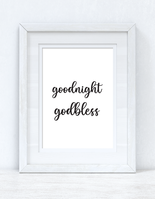 Load image into Gallery viewer, Goodnight Godbless Bedroom Room Wall Decor Print by WinsterCreations™ Official Store
