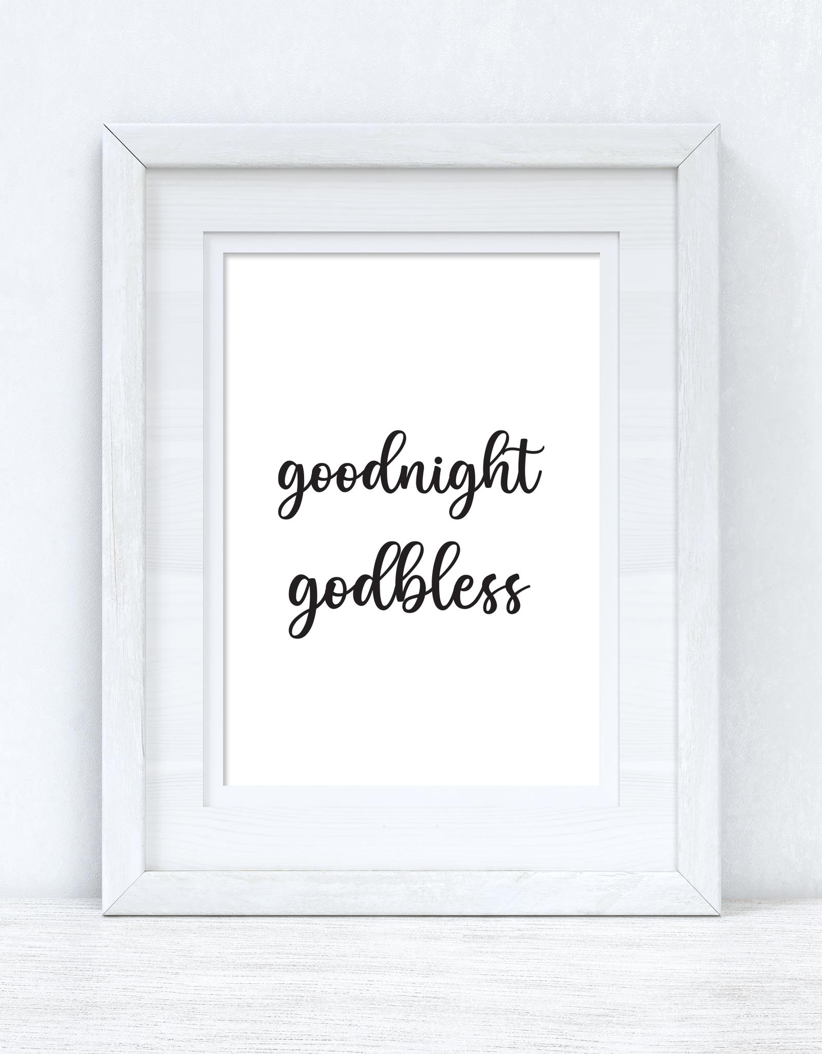 Goodnight Godbless Bedroom Room Wall Decor Print by WinsterCreations™ Official Store