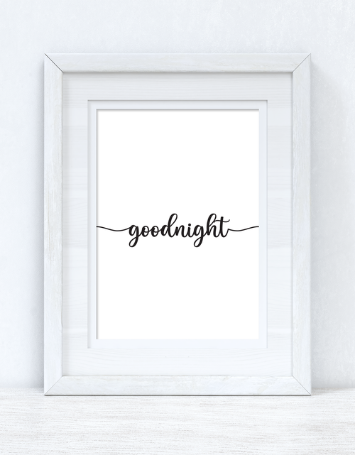 Load image into Gallery viewer, Goodnight Good Night Line Bedroom Room Wall Decor Print by WinsterCreations™ Official Store
