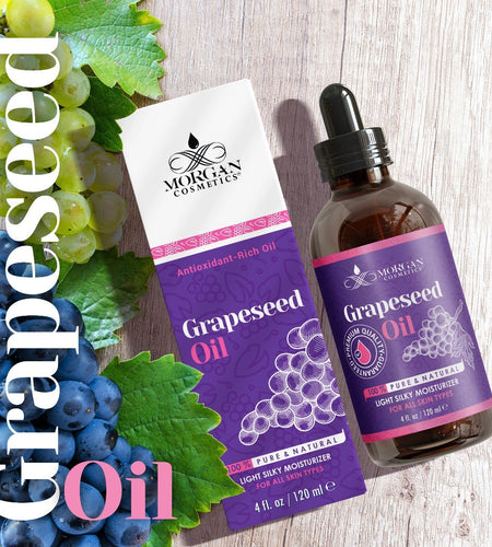 100% Pure Grapeseed Oil Antioxidant-rich Oil For all Skin types 4 fl oz 118 ml by Morgan Cosmetics