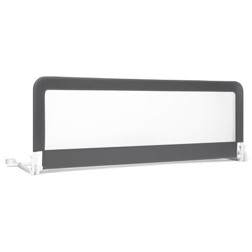 Load image into Gallery viewer, 59 Inch Folding Breathable Baby Bed Rail Guard with Safety Strap-Gray
