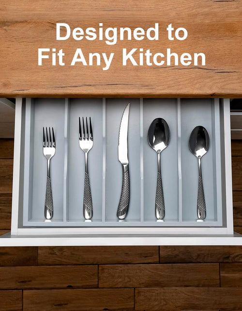 Load image into Gallery viewer, Gray Silverware Tray by Royal Craft Wood
