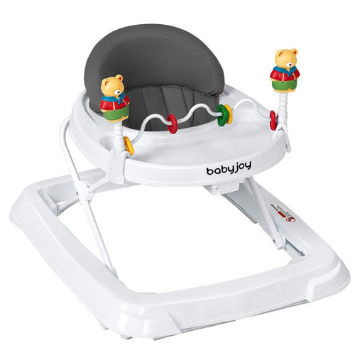 Load image into Gallery viewer, Adjustable Height Removable Folding Portable Baby Walker-Gray
