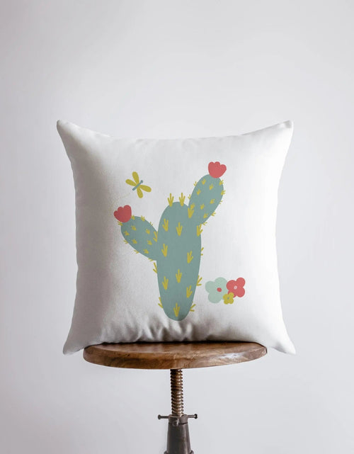 Load image into Gallery viewer, Green Cactus | Pillow Cover | Good Vibes Only | Cactus Pillow | Positive Vibes | South Western | Succulent Pillow | Cactus Pillow Case by UniikPillows

