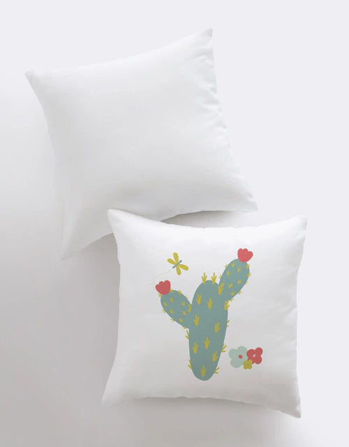 Load image into Gallery viewer, Green Cactus | Pillow Cover | Good Vibes Only | Cactus Pillow | Positive Vibes | South Western | Succulent Pillow | Cactus Pillow Case by UniikPillows
