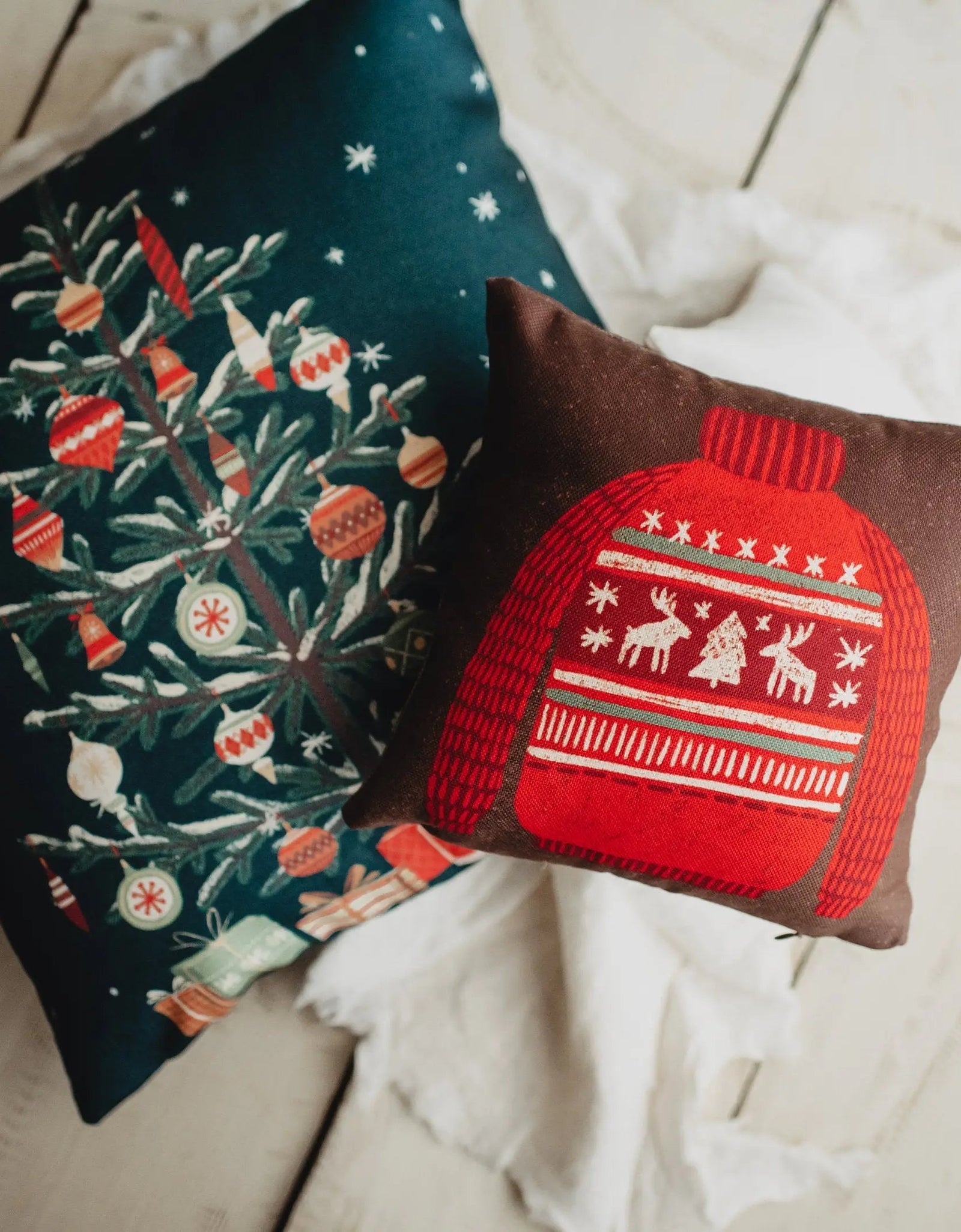 Green Nordic Pine Christmas Tree | Pillow Cover | Personalized Gift | Rustic Christmas Decor | Best Friend Christmas Gift | Christmas Gift by UniikPillows