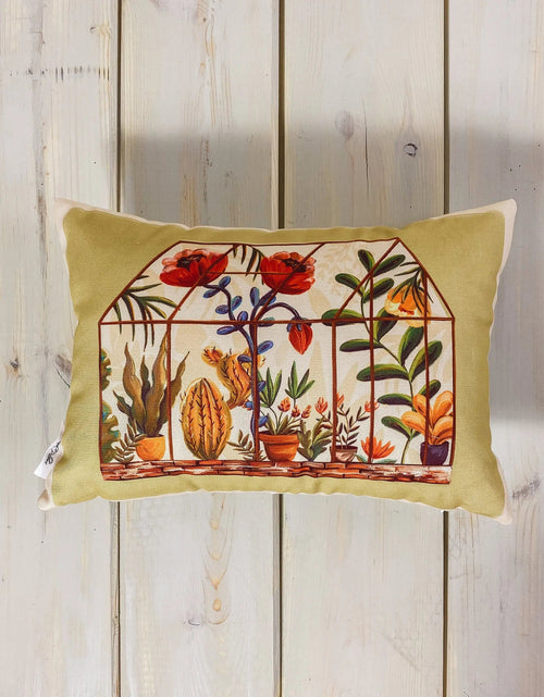 Load image into Gallery viewer, Greenhouse | Green Floral | Pillow Cover | 18x12 | Floral | Pillow | Throw Pillow | Accent Pillow Covers | Gift for her | Flower Bouquet by UniikPillows
