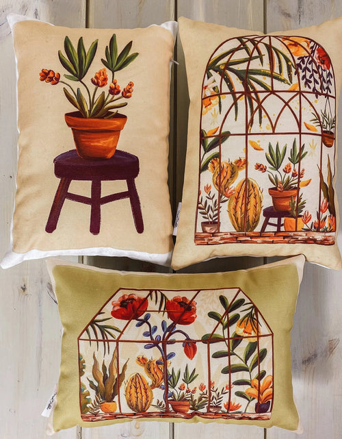 Load image into Gallery viewer, Greenhouse | Green Floral | Pillow Cover | 18x12 | Floral | Pillow | Throw Pillow | Accent Pillow Covers | Gift for her | Flower Bouquet by UniikPillows
