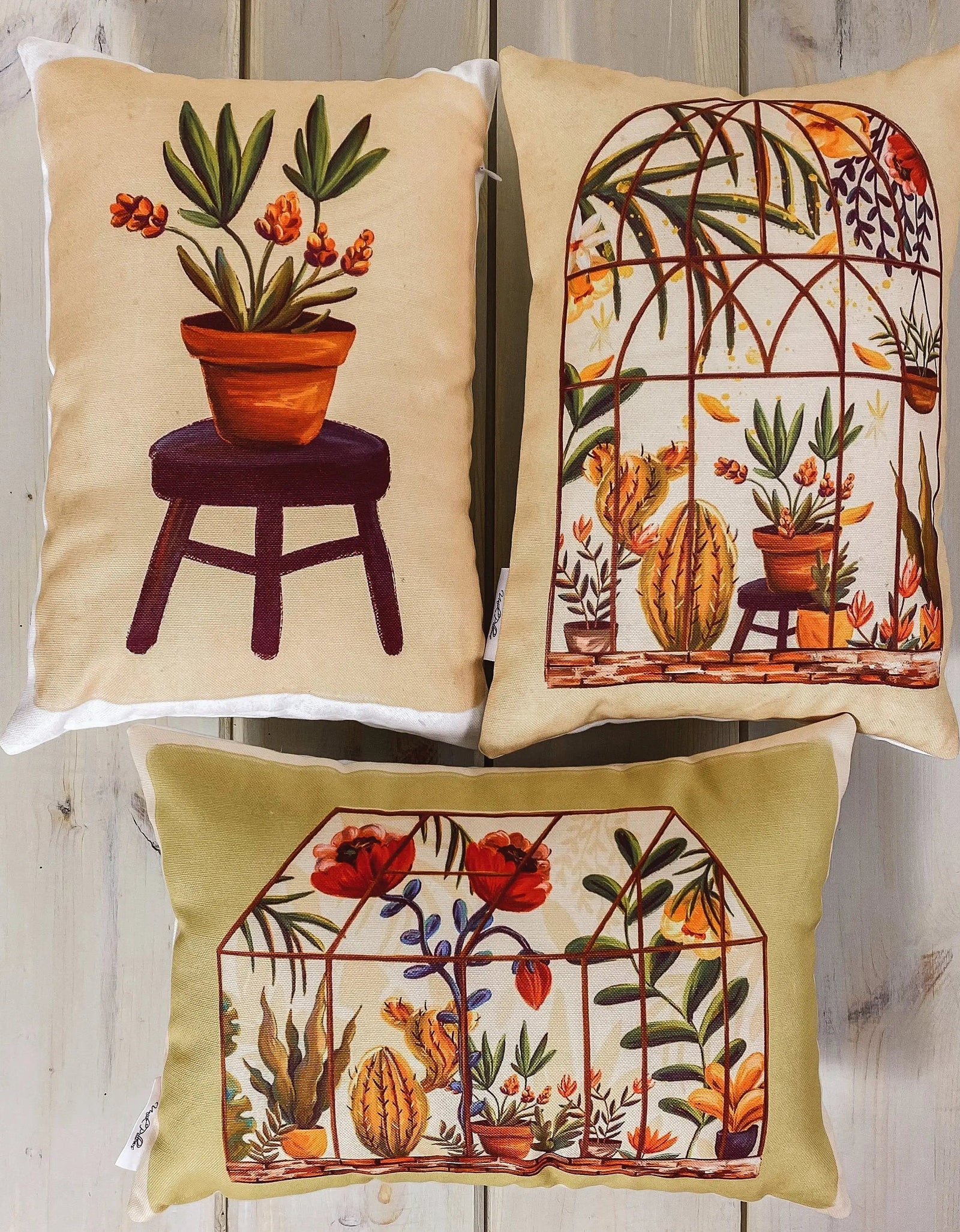 Greenhouse | Green Floral | Pillow Cover | 18x12 | Floral | Pillow | Throw Pillow | Accent Pillow Covers | Gift for her | Flower Bouquet by UniikPillows