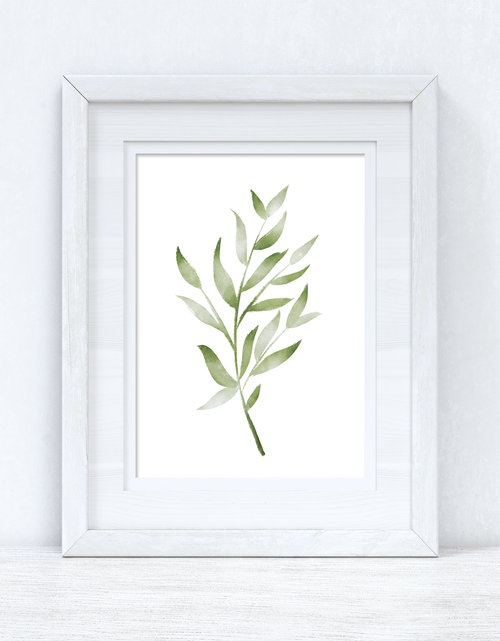 Load image into Gallery viewer, Greens Watercolour Leaves 3 Bedroom Home Wall Decor Print by WinsterCreations™ Official Store

