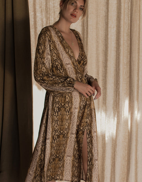 Load image into Gallery viewer, Greta Long Sleeve Midi Dress by ELF
