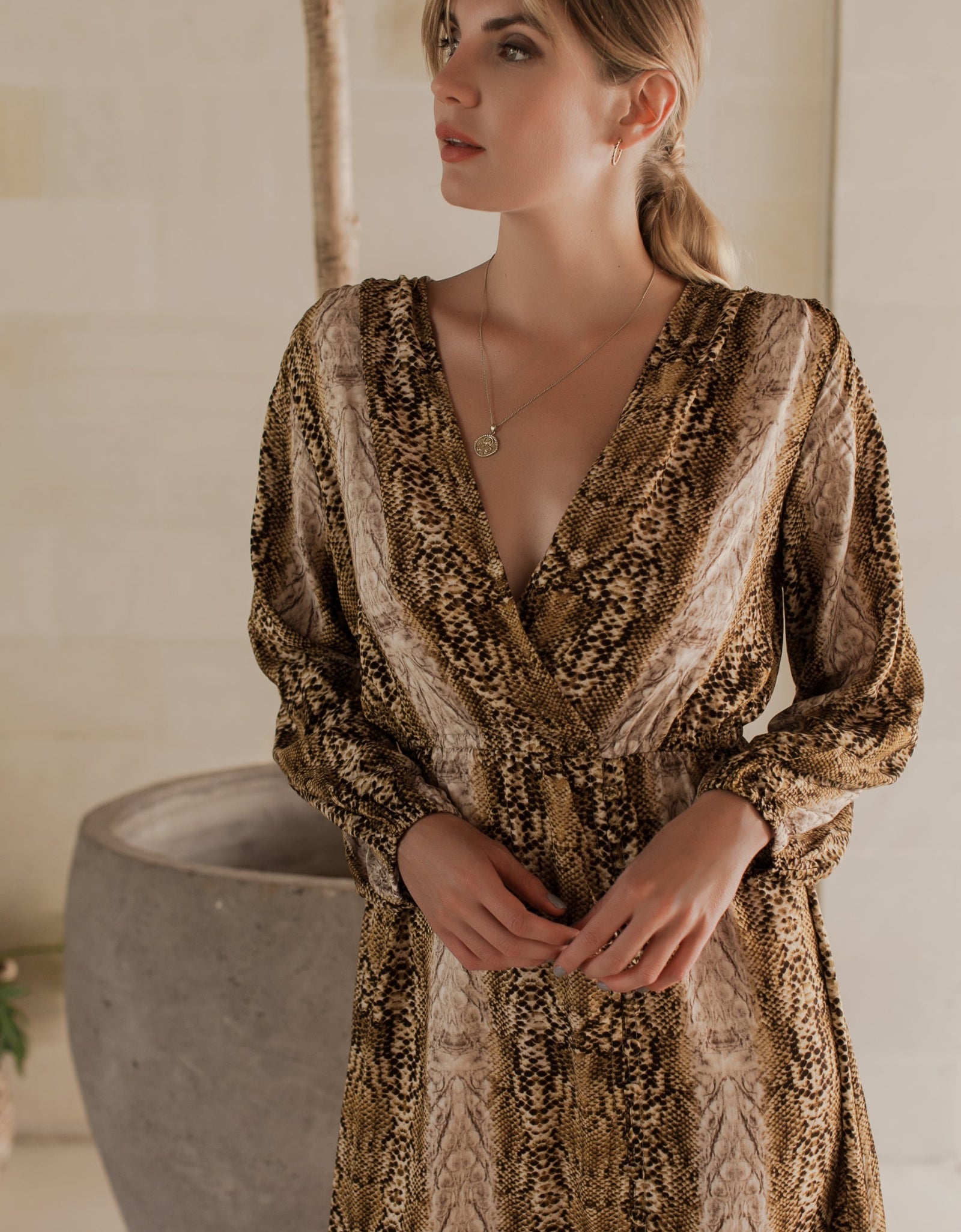 Greta Long Sleeve Midi Dress by ELF
