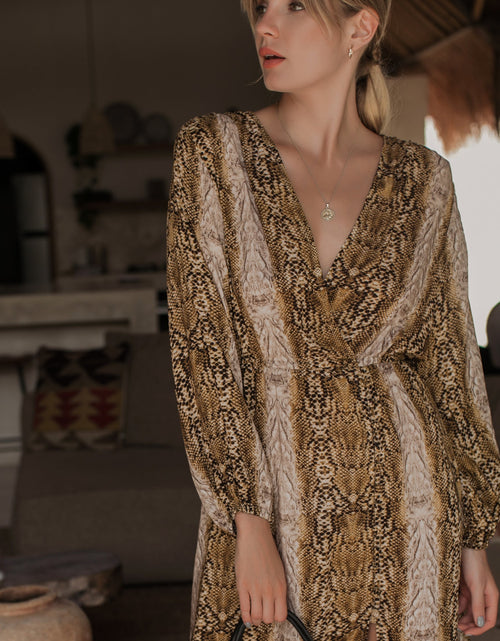 Load image into Gallery viewer, Greta Long Sleeve Midi Dress by ELF
