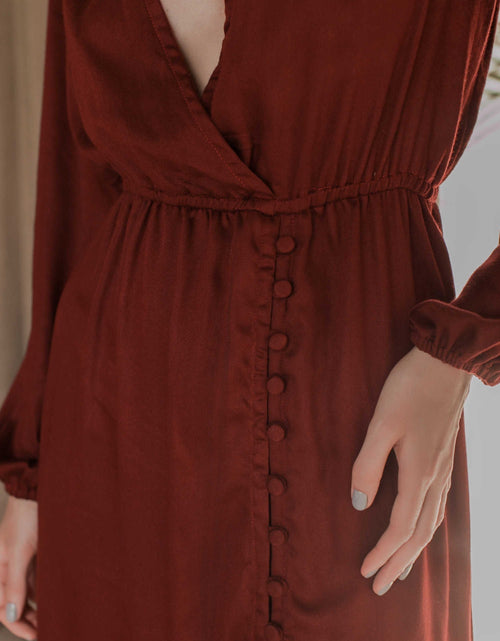 Load image into Gallery viewer, Greta Long Sleeve Midi Dress by ELF
