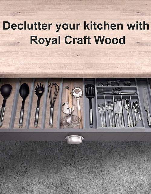 Load image into Gallery viewer, Gray Drawer Organizer by Royal Craft Wood
