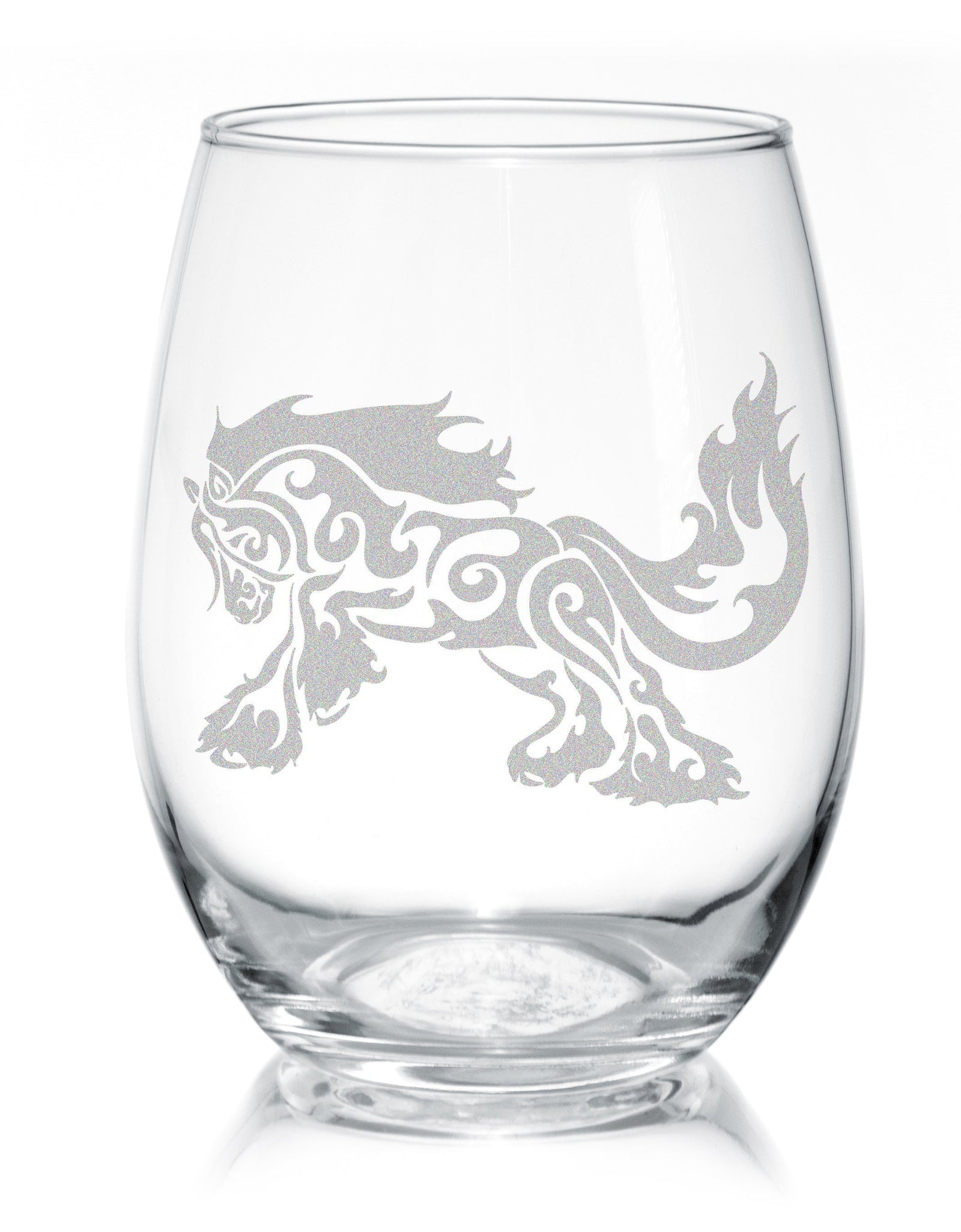 Gypsy Horse Romp Stemless Wine Glass Set by Classy Equine