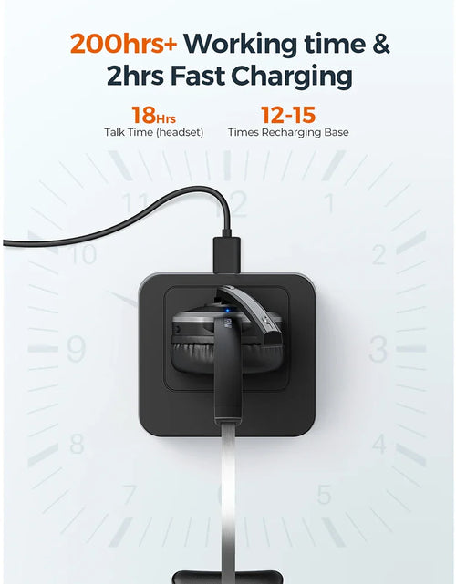 Load image into Gallery viewer, Mpow M5 Pro Bluetooth 5.0 Headphones with Mic Charging Base Wireless Headset for PC Laptop Call Center Office 18H Talking Time
