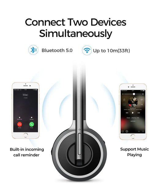 Load image into Gallery viewer, 1/2PCS Mpow M5 Wireless Headphones Bluetooth Headset with Mic Noise Canceling Computer Headphone for PC Laptop Truck Driver Call
