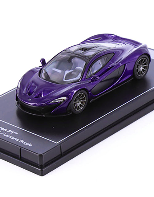 Load image into Gallery viewer, McLaren P1 Lantana Purple Metallic with Black Top "Hypercar League Collection" 1/64 Diecast Model Car by PosterCars
