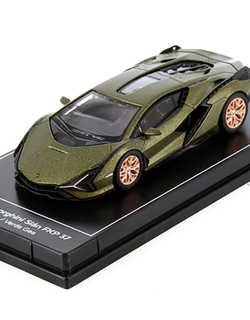 Load image into Gallery viewer, Lamborghini Sian FKP 37 Verde Gea Green Metallic "Hypercar League Collection" 1/64 Diecast Model Car by PosterCars
