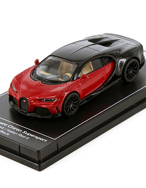 Load image into Gallery viewer, Bugatti Chiron Supersport Italian Red and Nocturne Black "Hypercar League Collection" 1/64 Diecast Model Car by PosterCars
