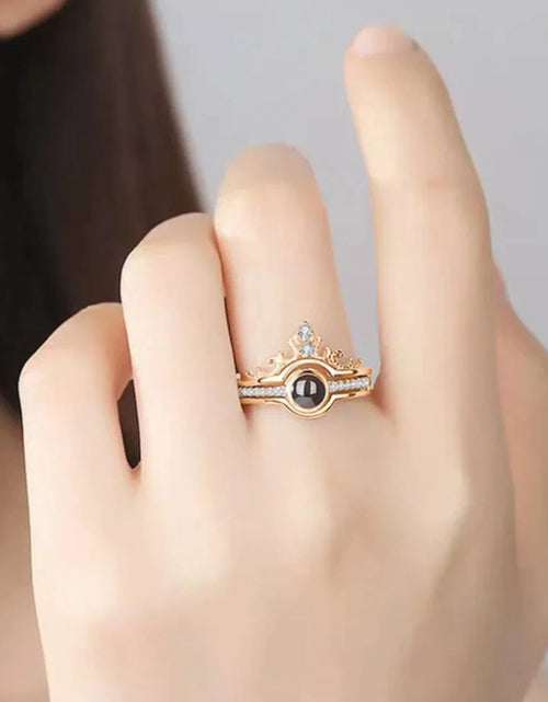Load image into Gallery viewer, Custom Pet Photo Tiara Crown Ring by PetWithMe
