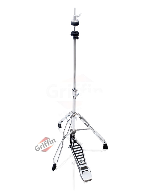 Load image into Gallery viewer, Hi-Hat Stand by GRIFFIN - Deluxe Hi Hat Cymbal Pedal With Drum Key - HiHat Mount with Chrome Double Braced Hardware Accessory Set - Adjustable Holder by GeekStands.com
