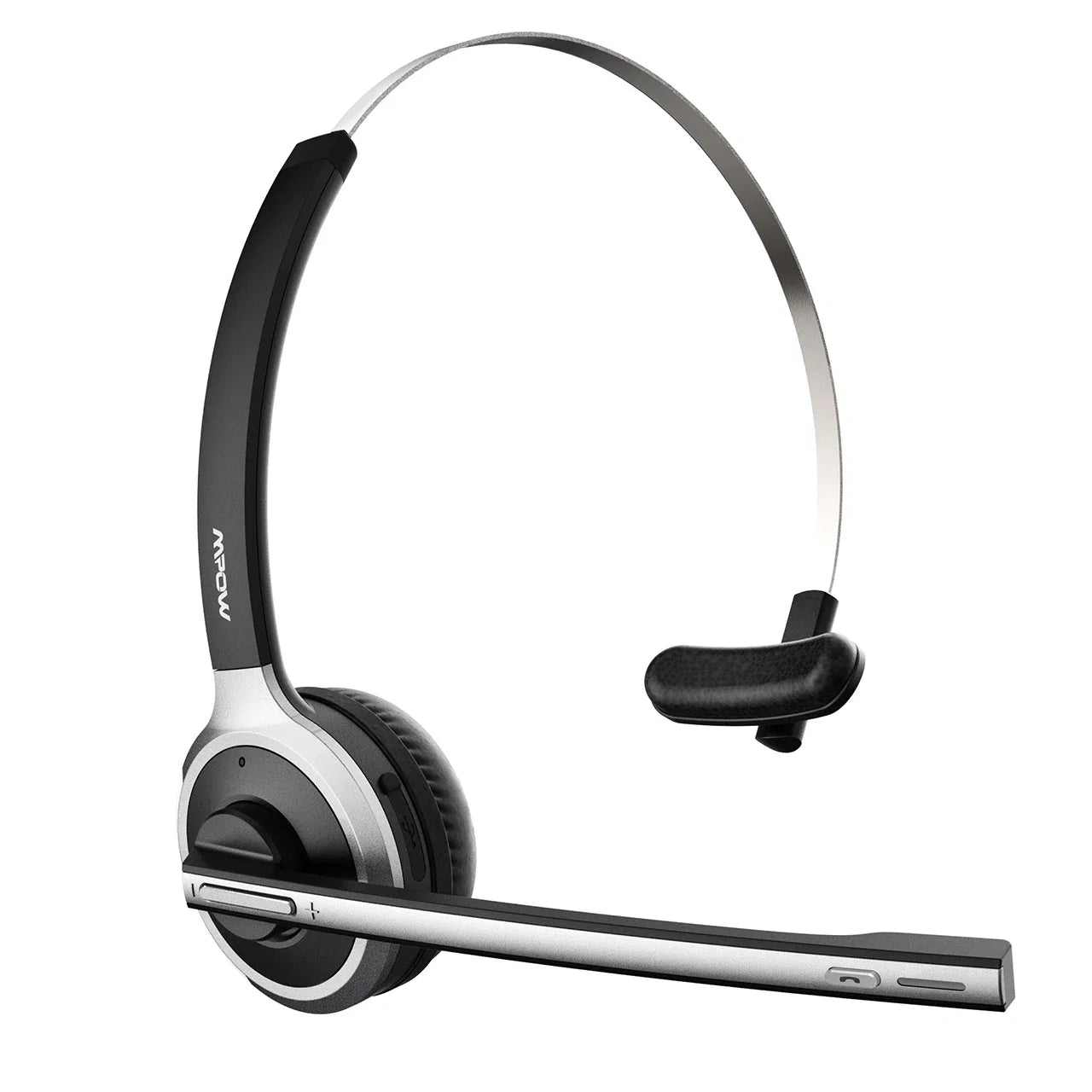 1/2 pack Mpow M5 Bluetooth V5.0 Headset Wireless Truck Driver Headphones Hands-free Call Headset with Mic for Call Center Office
