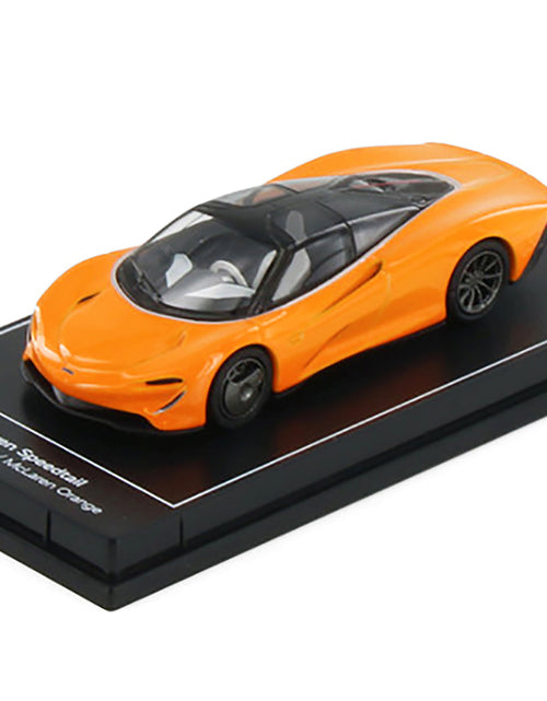 Load image into Gallery viewer, McLaren Speedtail McLaren Orange with Black Top "Hypercar League Collection" 1/64 Diecast Model Car by PosterCars
