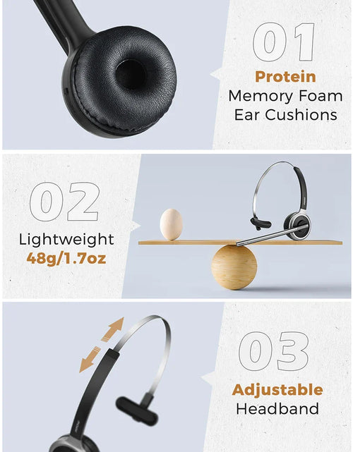 Load image into Gallery viewer, 1/2 pack Mpow M5 Bluetooth V5.0 Headset Wireless Truck Driver Headphones Hands-free Call Headset with Mic for Call Center Office
