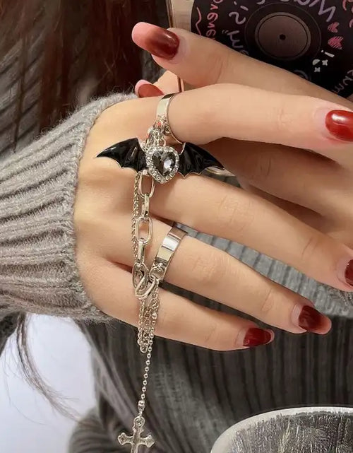 Load image into Gallery viewer, Nocturnal Royal Cross Ring by The Cursed Closet
