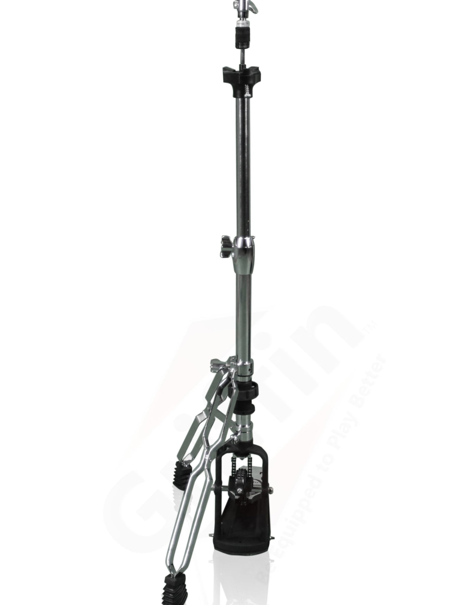 2 Leg Hi-Hat Stand by GRIFFIN - Premium Heavy Duty Hihat Cymbal Foot Pedal with Drum Key - Folding Two Leg Style Converts to a No Leg High Hat Mount by GeekStands.com