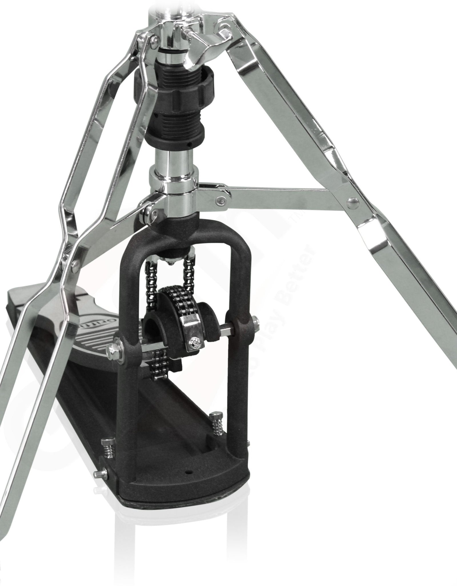 2 Leg Hi-Hat Stand by GRIFFIN - Premium Heavy Duty Hihat Cymbal Foot Pedal with Drum Key - Folding Two Leg Style Converts to a No Leg High Hat Mount by GeekStands.com